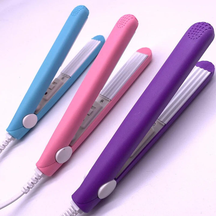 Mini Keramik-Lockenstab 2-in-1 | In 30 Sek. aufgeheizt | Konstante 190°C, Turmalin-Keramik, kompakt für Reisen (EU-Stecker)