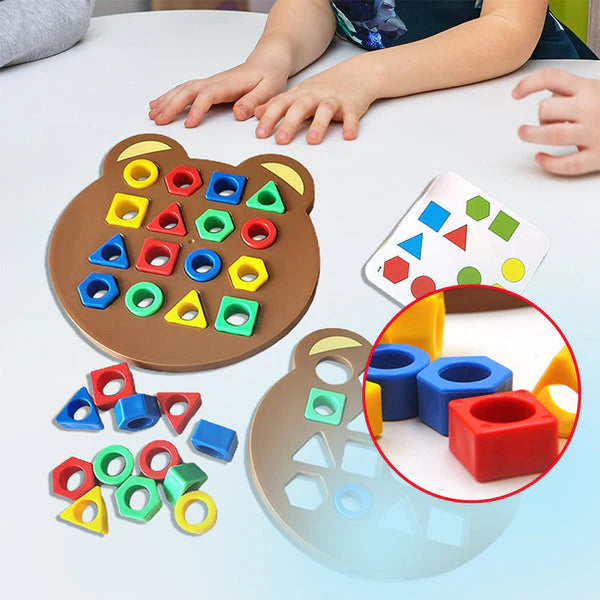 Lernpuzzle Bausteine für Kinder ab 3 Jahren | Farben &amp; Formen legen | Fördert Kreativität, Logik &amp; Teamarbeit | 25×20 cm