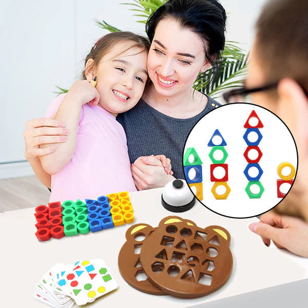 Lernpuzzle Bausteine für Kinder ab 3 Jahren | Farben &amp; Formen legen | Fördert Kreativität, Logik &amp; Teamarbeit | 25×20 cm