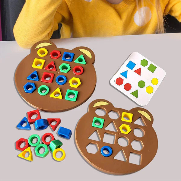 Lernpuzzle Bausteine für Kinder ab 3 Jahren | Farben &amp; Formen legen | Fördert Kreativität, Logik &amp; Teamarbeit | 25×20 cm