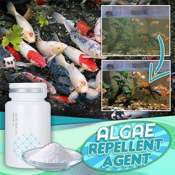 Pond Algae Treatment 50 g | Clears green water &amp; binds suspended solids | Suitable for pond fish &amp; plants, dosage 1–2 g/100 L