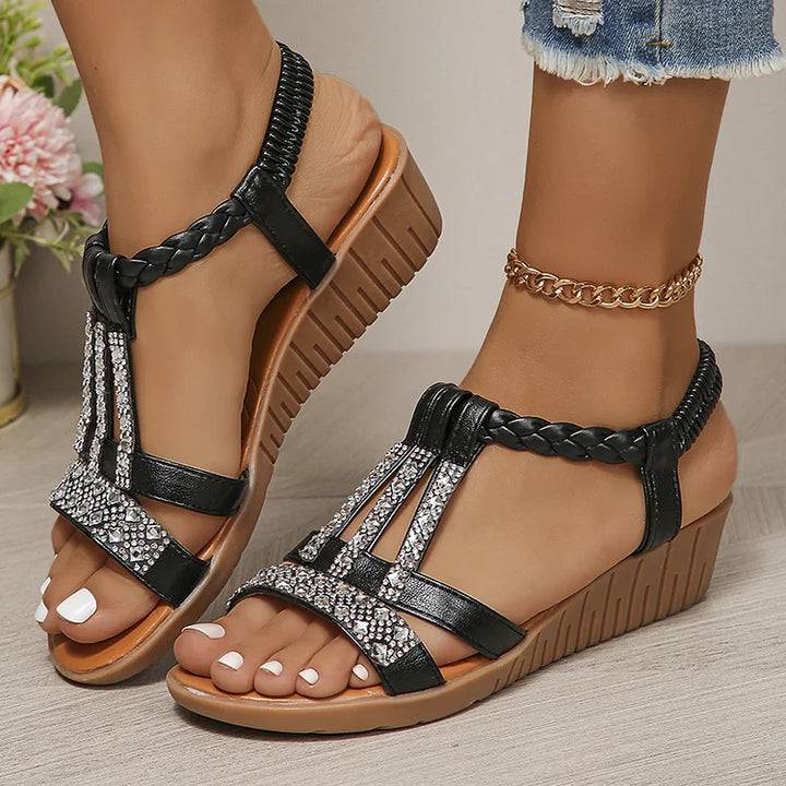 Sariah | Elegant crystal sandals for women