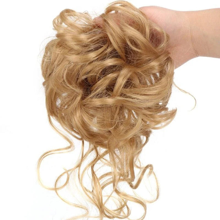 Bun hairpiece to clip on for instant volume | Messy bun look in seconds | Secure hold, light &amp; natural