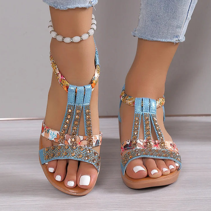 Sariah | Elegant crystal sandals for women