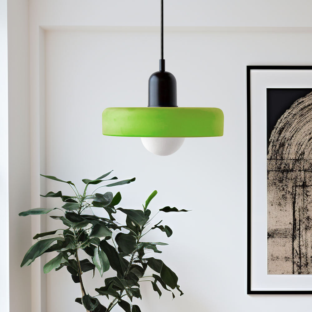 Suspension en métal et verre avec effet vitrail | Ø25/Ø35 cm, douille G9 | Suspension réglable | Aspect cristal