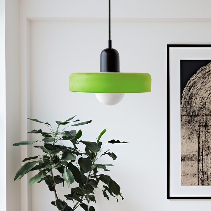 Suspension en métal et verre avec effet vitrail | Ø25/Ø35 cm, douille G9 | Suspension réglable | Aspect cristal