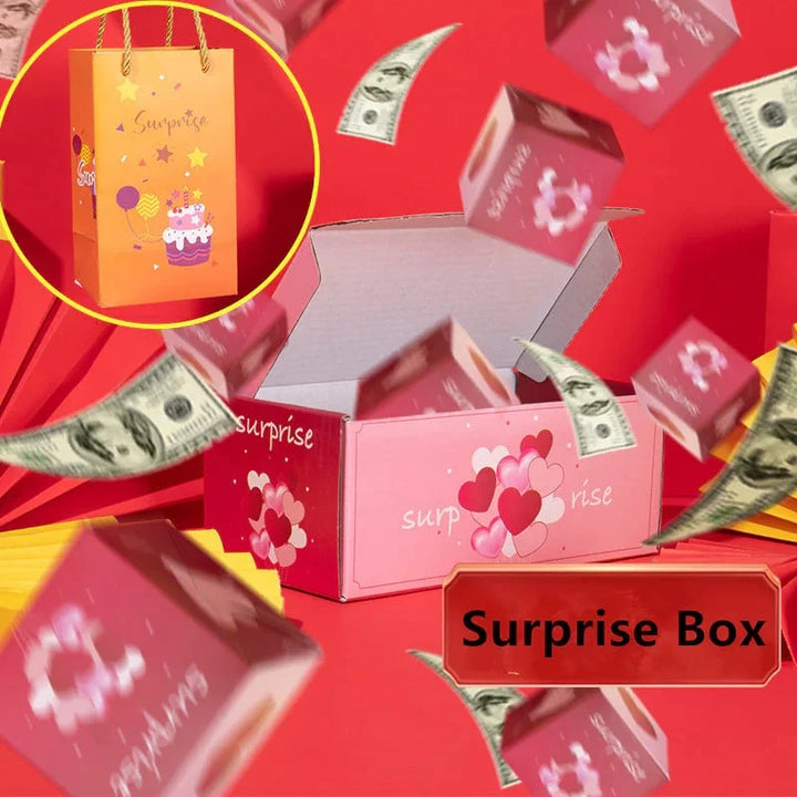 Explosions-Geschenkbox | Pop-up Überraschungsbox mit 12 oder 20 Fächern | Personalisierbar mit Fotos, Geld &amp; Botschaften
