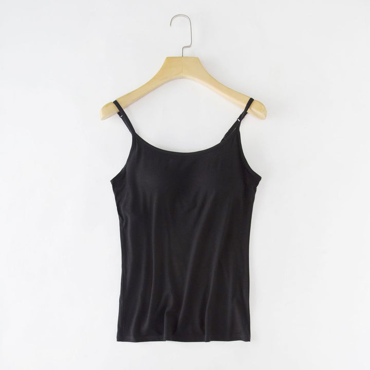 Damen Camisole Top mit integriertem BH | Verstellbare Träger | Atmungsaktiver Stoff &amp; figurbetonter Sitz