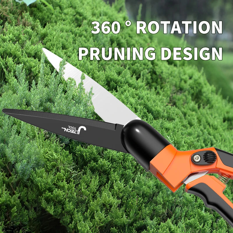 Gartenschere mit 360° Drehgriff | SK5 Kohlenstoffstahlklinge für saubere Schnitte | Ergonomisch, rutschfest | Für Rosen, Sträucher &amp; Bonsai