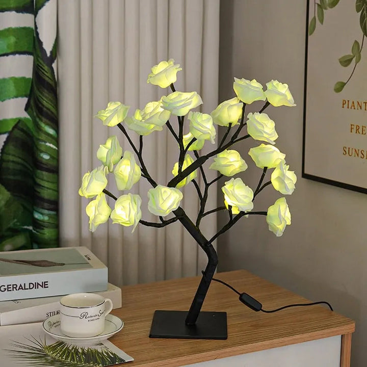 LED Bonsai-Lichtbaum mit Touch-Sockel | Verstellbare Zweige | Mehrere Lichtmodi | USB oder Batterie | Wohnraum-Deko