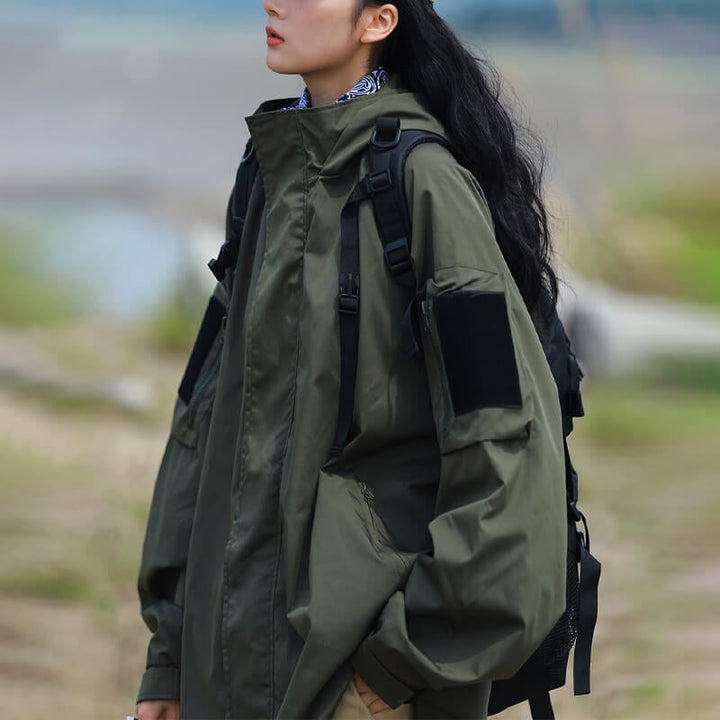 Softshelljacke Herren | Wasserabweisende Outdoor-Jacke mit Kapuze und 6 Taschen