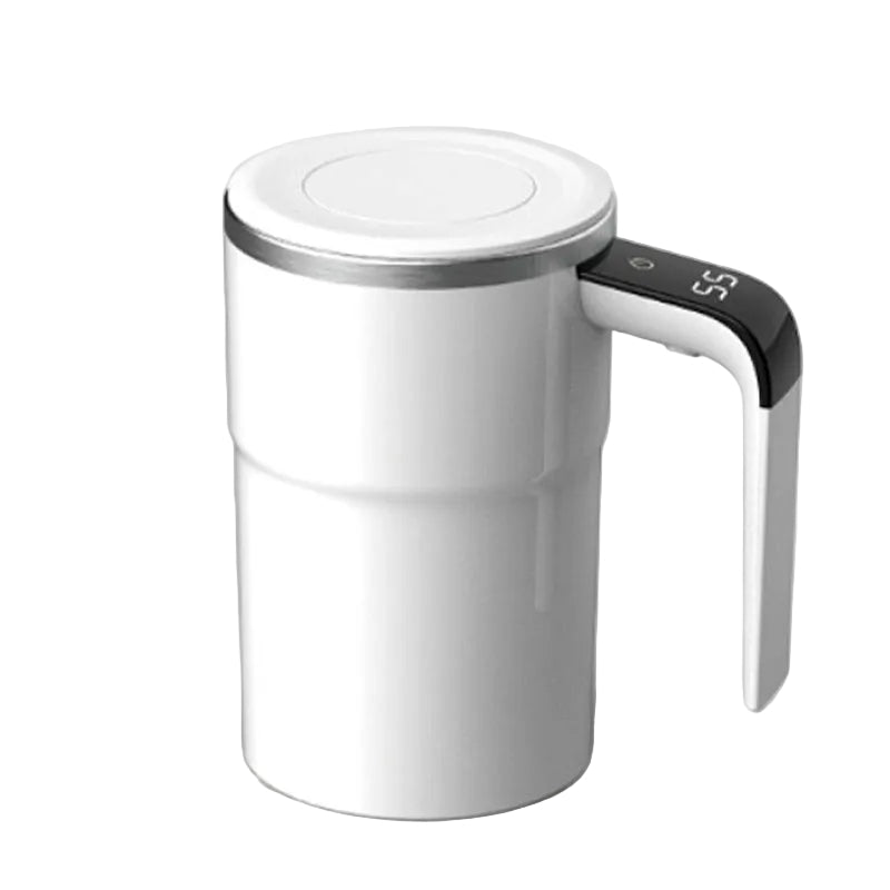 Selbstrührende Tasse | Magnetische Rührfunktion mit Temperaturanzeige &amp; Edelstahl für Kaffee, Shakes und Getränke