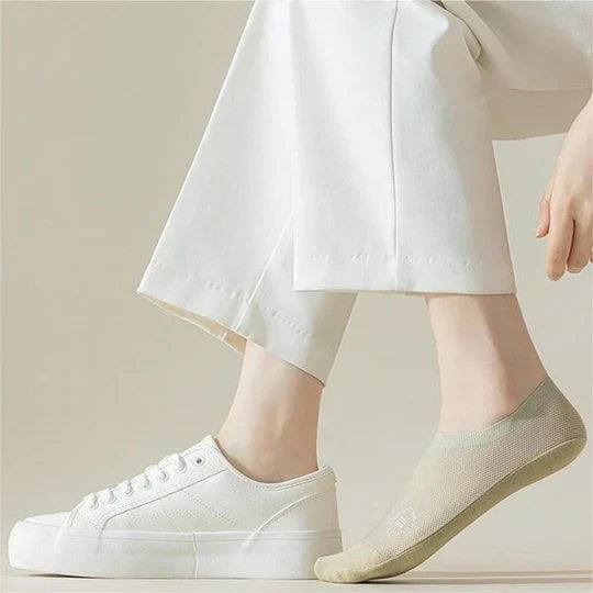 Calzini invisibili ultraleggeri (4 paia) | Aderenza antiscivolo, invisibili in sneakers e pantofole | Senza cuciture e traspiranti