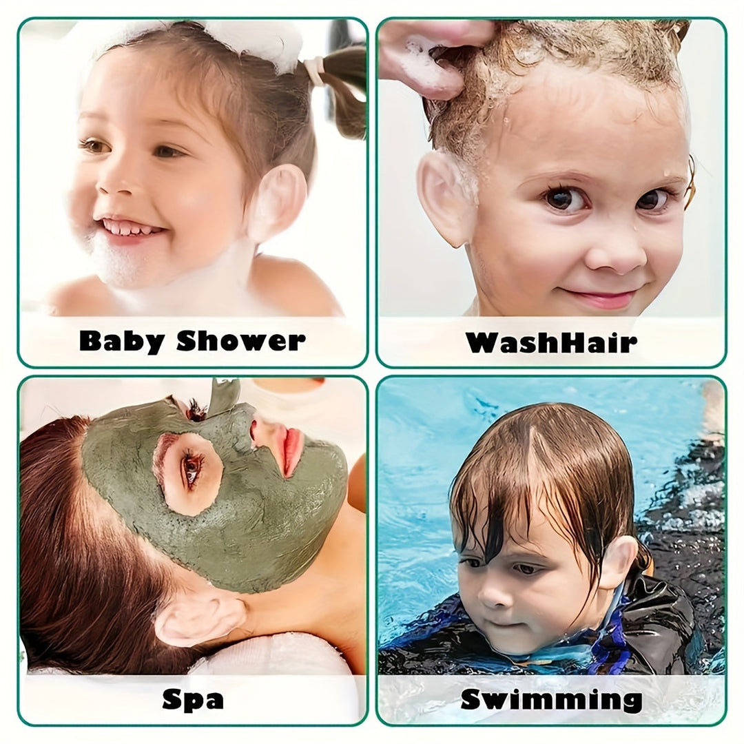Children’s Ear Protection Pads | Waterproof Disposable PE Film Membranes | 60 Ear Covers for Swimming &amp; Bathing