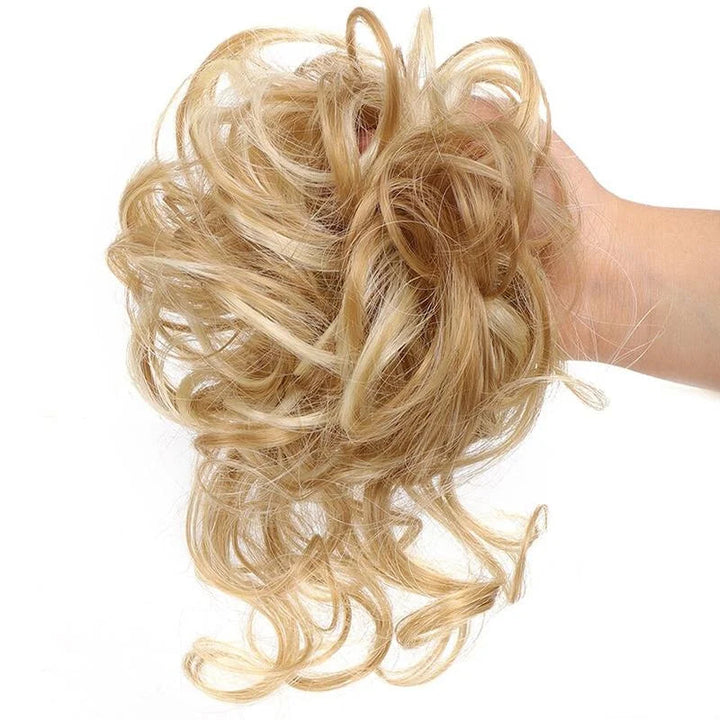 Bun hairpiece to clip on for instant volume | Messy bun look in seconds | Secure hold, light &amp; natural