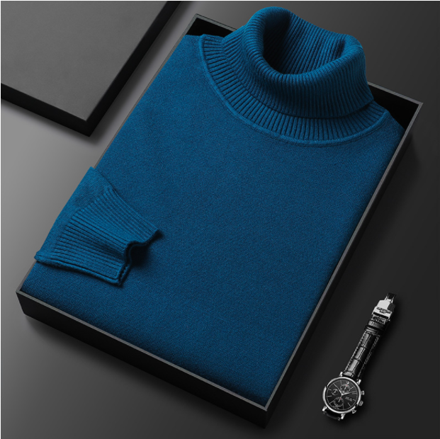 Herren Rollkragenpullover aus Kaschmir-Baumwoll-Mix | 80% Kaschmir, weich &amp; warm | Regular Fit für Büro &amp; Alltag