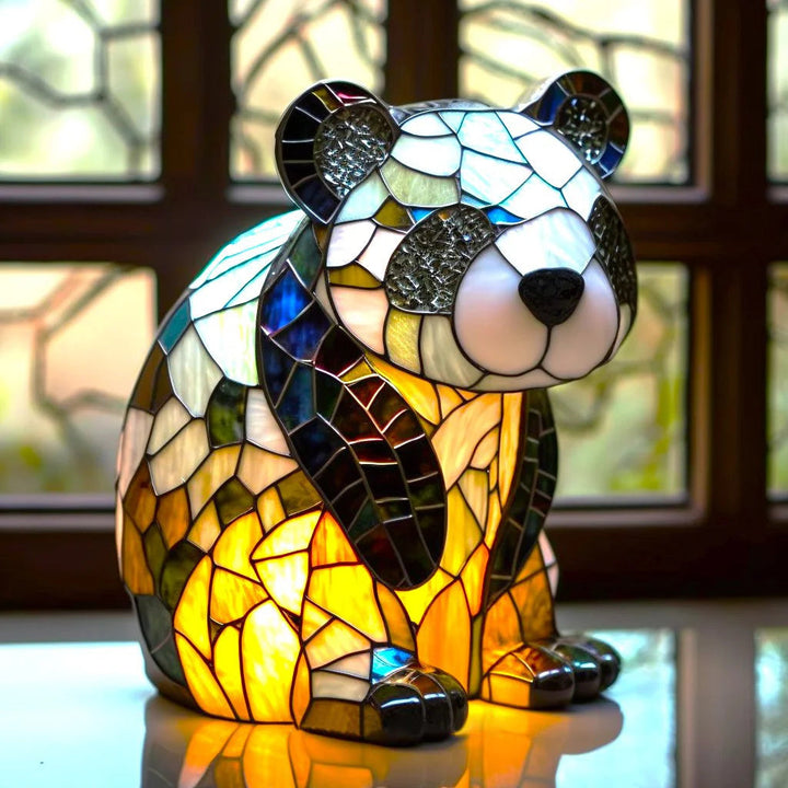 Tierlampe im Buntglas-Stil | 23 Tiermotive | Warmes Stimmungslicht | Deko-Tischlampe für Zuhause