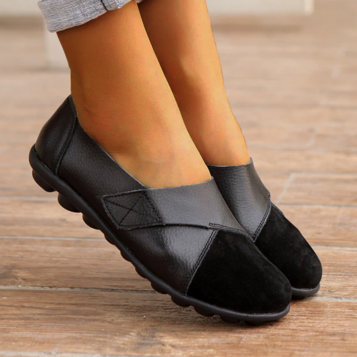 Damen Lederschuhe | Bequeme Echtleder-Freizeitschuhe mit gepolsterter Innensohle