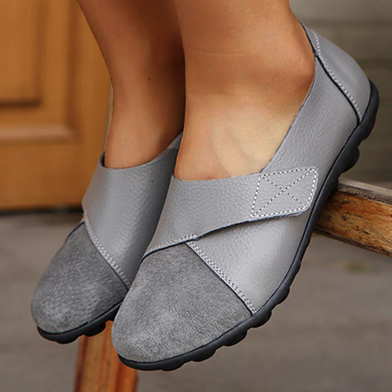 Damen Lederschuhe | Bequeme Echtleder-Freizeitschuhe mit gepolsterter Innensohle