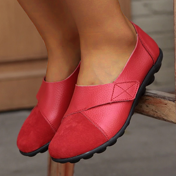 Damen Lederschuhe | Bequeme Echtleder-Freizeitschuhe mit gepolsterter Innensohle