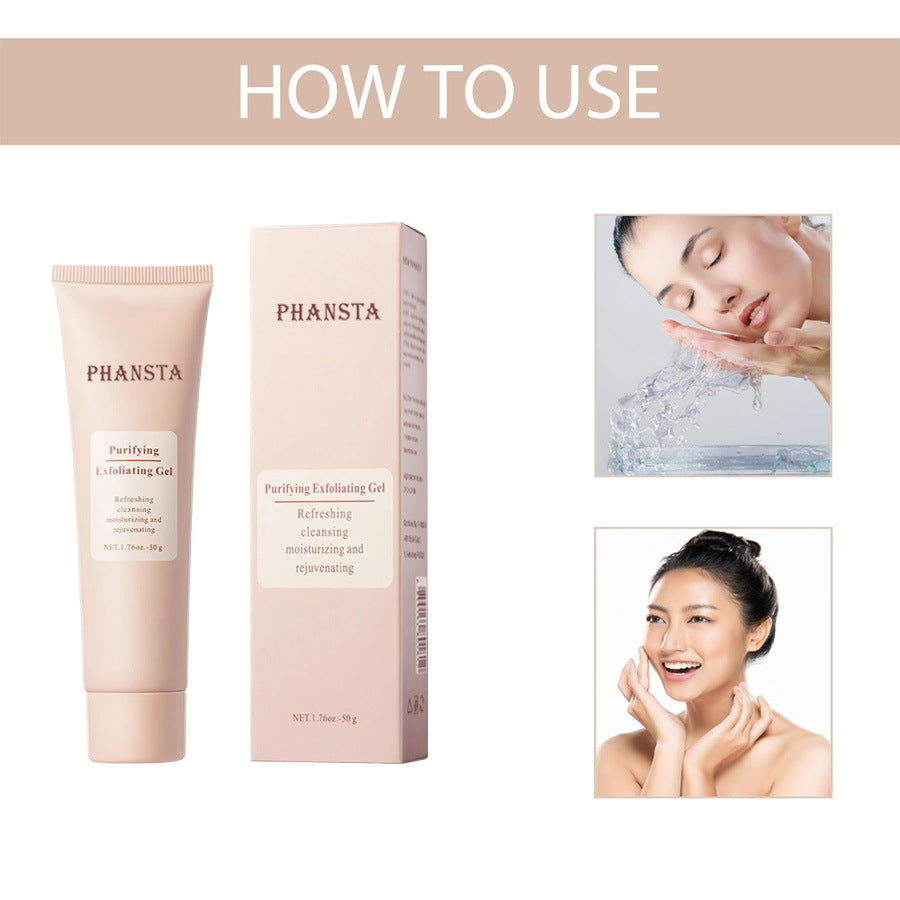 Gel exfoliant pour une peau plus lisse | Gel exfoliant doux contre les zones rugueuses &amp; teint irrégulier | Pour visage &amp; corps, 1,8 oz