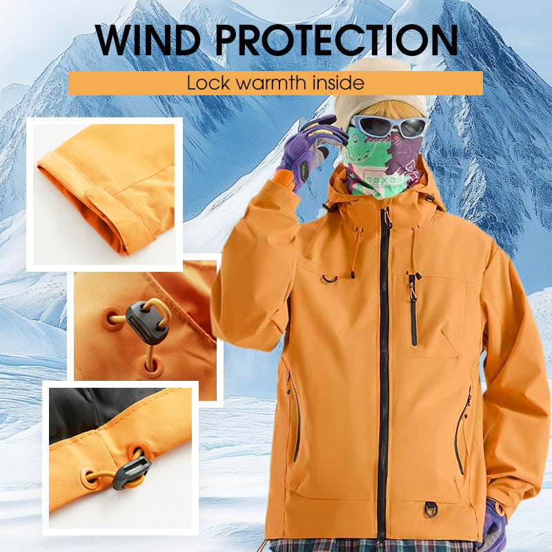 Wasserdichte Sportjacke | Outdoorjacke mit Kapuze, winddichter Passform, atmungsaktivem Gewebe und Reißverschlusstaschen