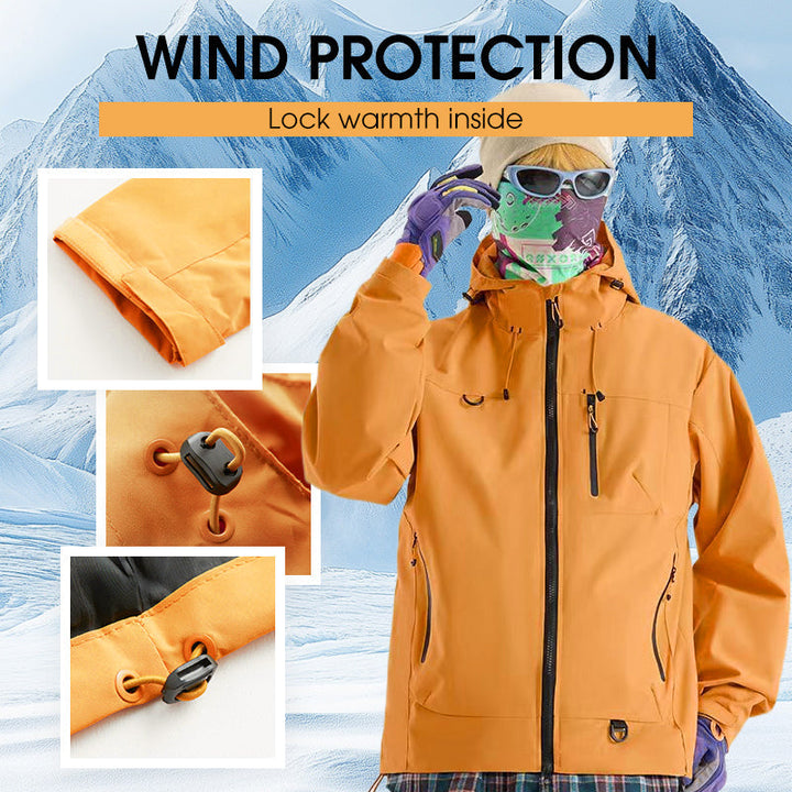 Wasserdichte Sportjacke | Outdoorjacke mit Kapuze, winddichter Passform, atmungsaktivem Gewebe und Reißverschlusstaschen