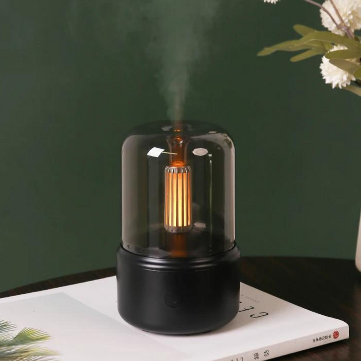 Aroma-Diffuser mit Nachtlicht | 2-in-1 USB-Luftbefeuchter mit 120-ml-Wassertank und automatischer Abschaltung