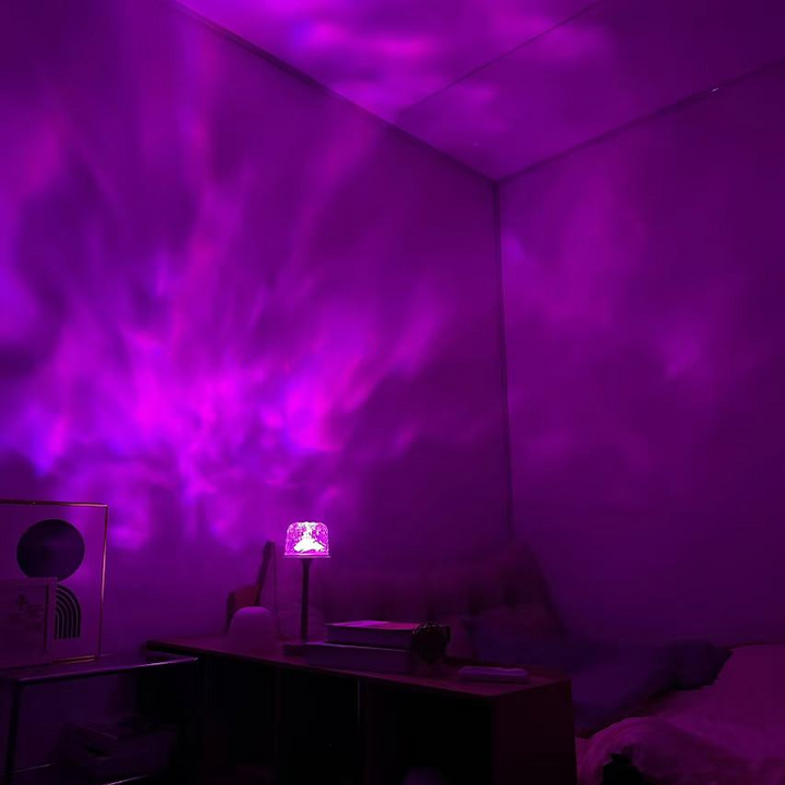 LED Atmosphärenlampe | 16 Farben &amp; Fernbedienung | Drehlicht mit USB &amp; Akku | SphäreGlühen