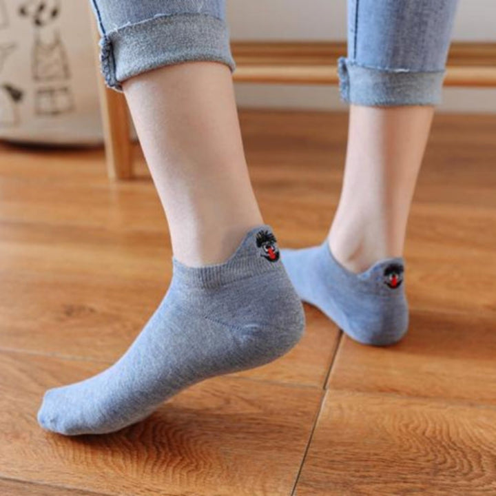 Colorful Socks with Smileys | Soft Cotton &amp; Non-Slip Fit | Blister-Friendly, Moisture-Regulating | 10-piece Set