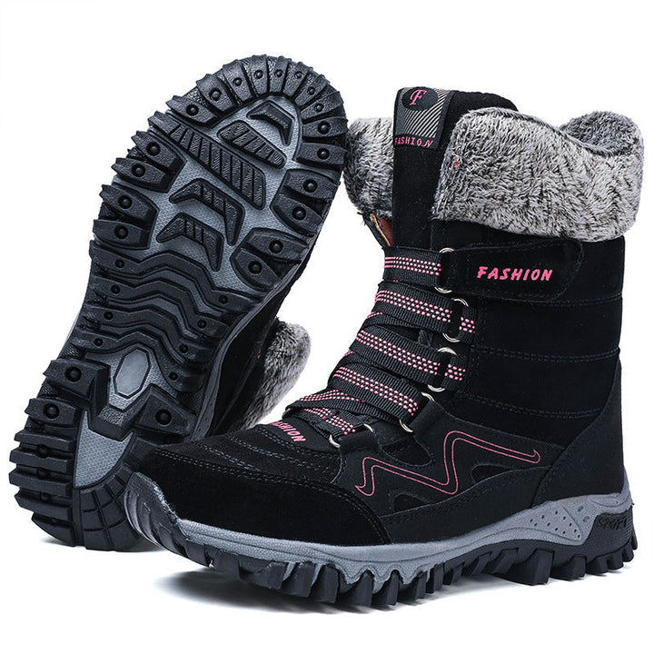 Damen Winterstiefel wasserdicht und gefüttert | Warme Schneestiefel mit rutschfester Sohle und gepolsterter Innensohle für kalte Wintertage