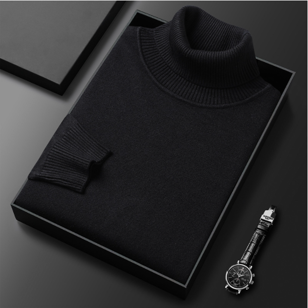 Herren Rollkragenpullover aus Kaschmir-Baumwoll-Mix | 80% Kaschmir, weich &amp; warm | Regular Fit für Büro &amp; Alltag