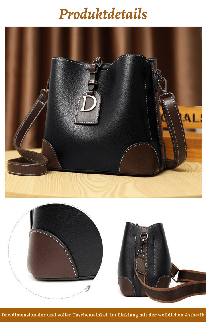 Sac épaule femme rétro en PU 21×19×12 cm | Plusieurs compartiments &amp; fermeture magnétique | Bandoulières réglables, plusieurs couleurs