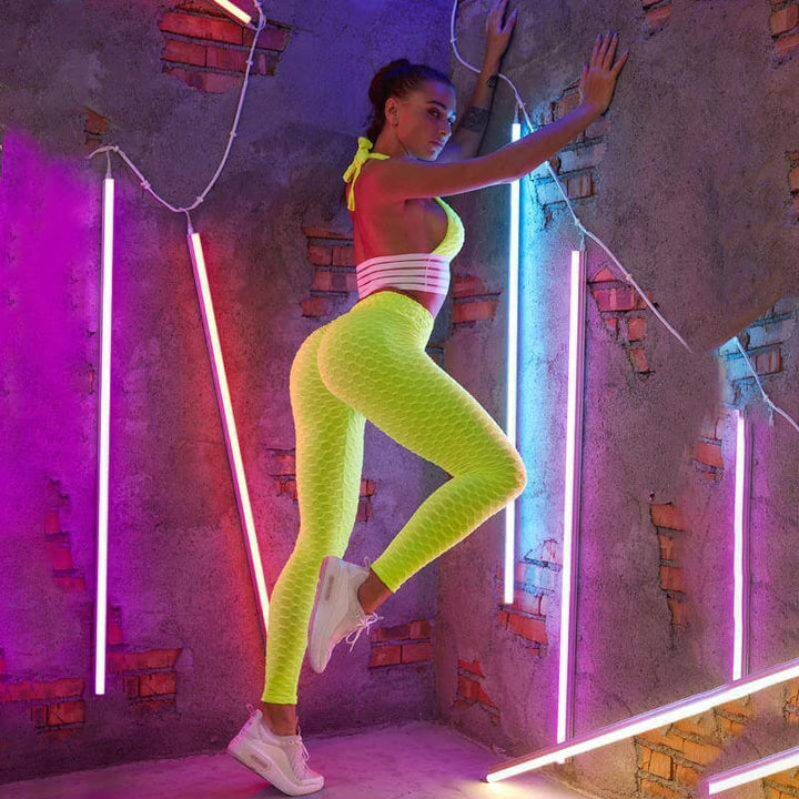 Anti-Cellulite Leggings mit Wabenstruktur | Po-Lift &amp; formender High-Waist-Sitz | Squat-proof, blickdicht, 4-Wege-Stretch