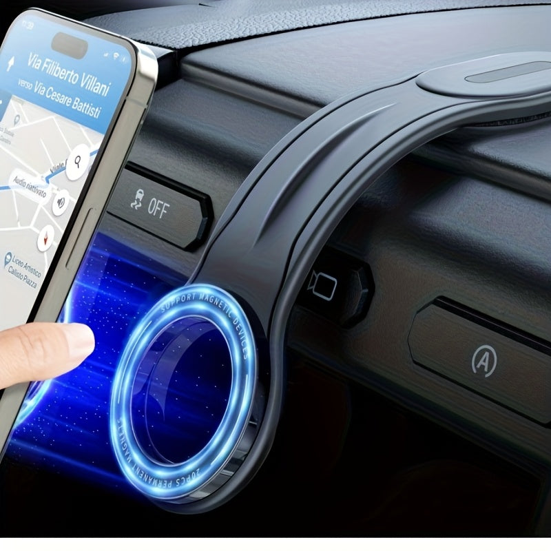 Magnetischer Auto-Handyhalter mit flexiblem Arm | Verstellbare Smartphone-Halterung aus Silikon für das Armaturenbrett