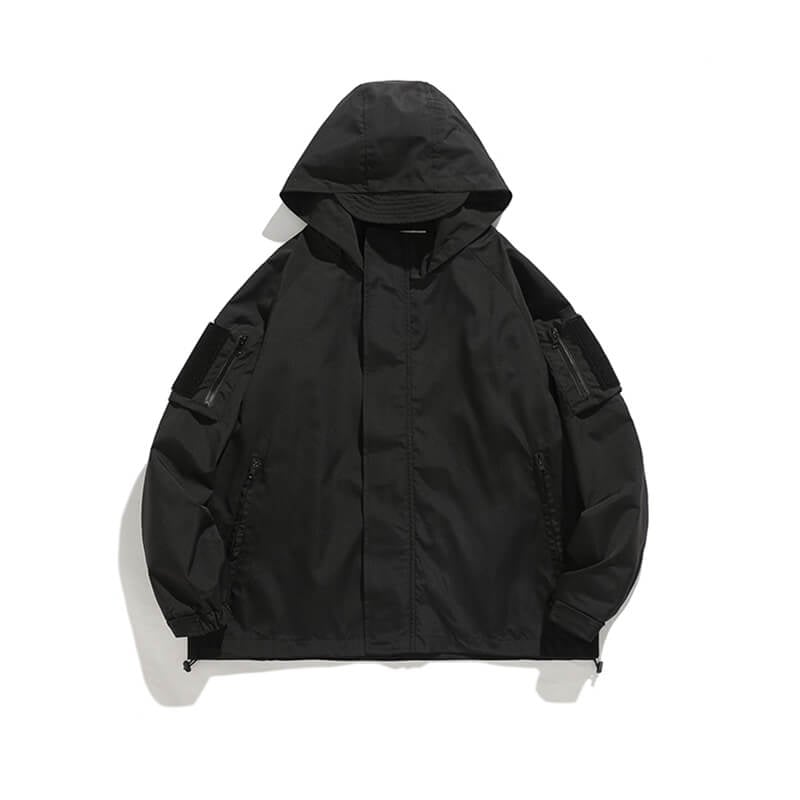 Softshelljacke Herren | Wasserabweisende Outdoor-Jacke mit Kapuze und 6 Taschen