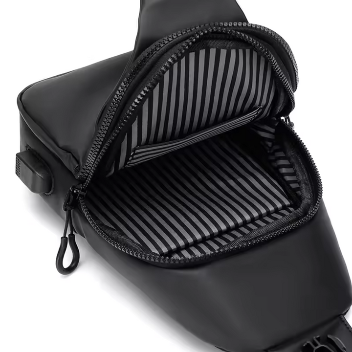 Táskás lopásgátló crossbody táska rejtett cipzárokkal és vízlepergető anyagból | 6+ rekesz útlevél/telefon számára | Biztonságos és kompakt