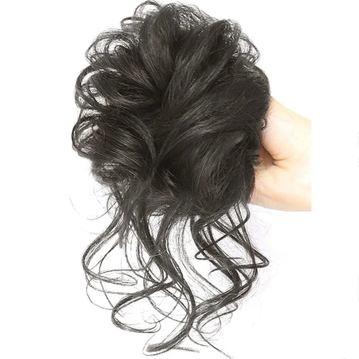Bun hairpiece to clip on for instant volume | Messy bun look in seconds | Secure hold, light &amp; natural