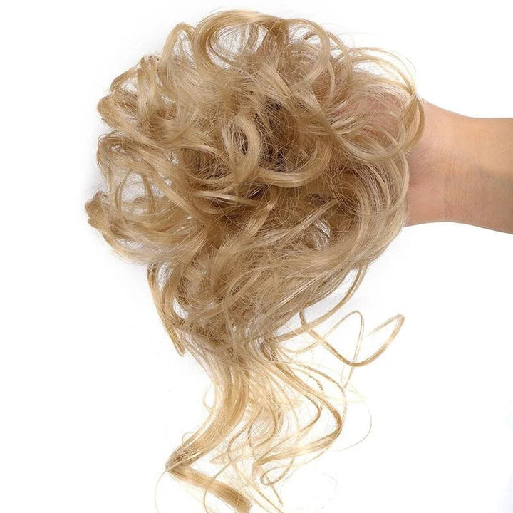 Bun hairpiece to clip on for instant volume | Messy bun look in seconds | Secure hold, light &amp; natural