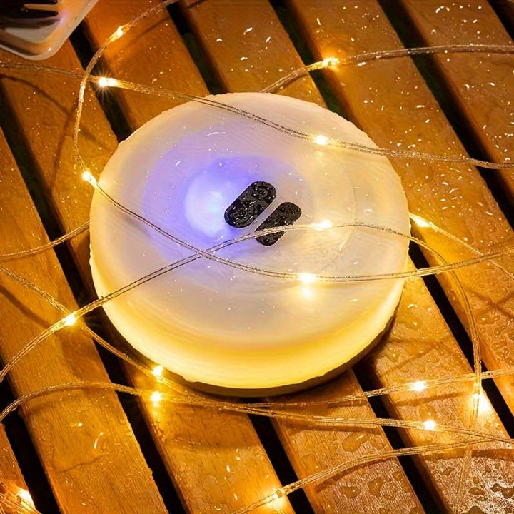 LED String Lights 10 m with 100 LEDs | USB Rechargeable &amp; IP65 Waterproof | 8 Light Modes for Camping &amp; Garden