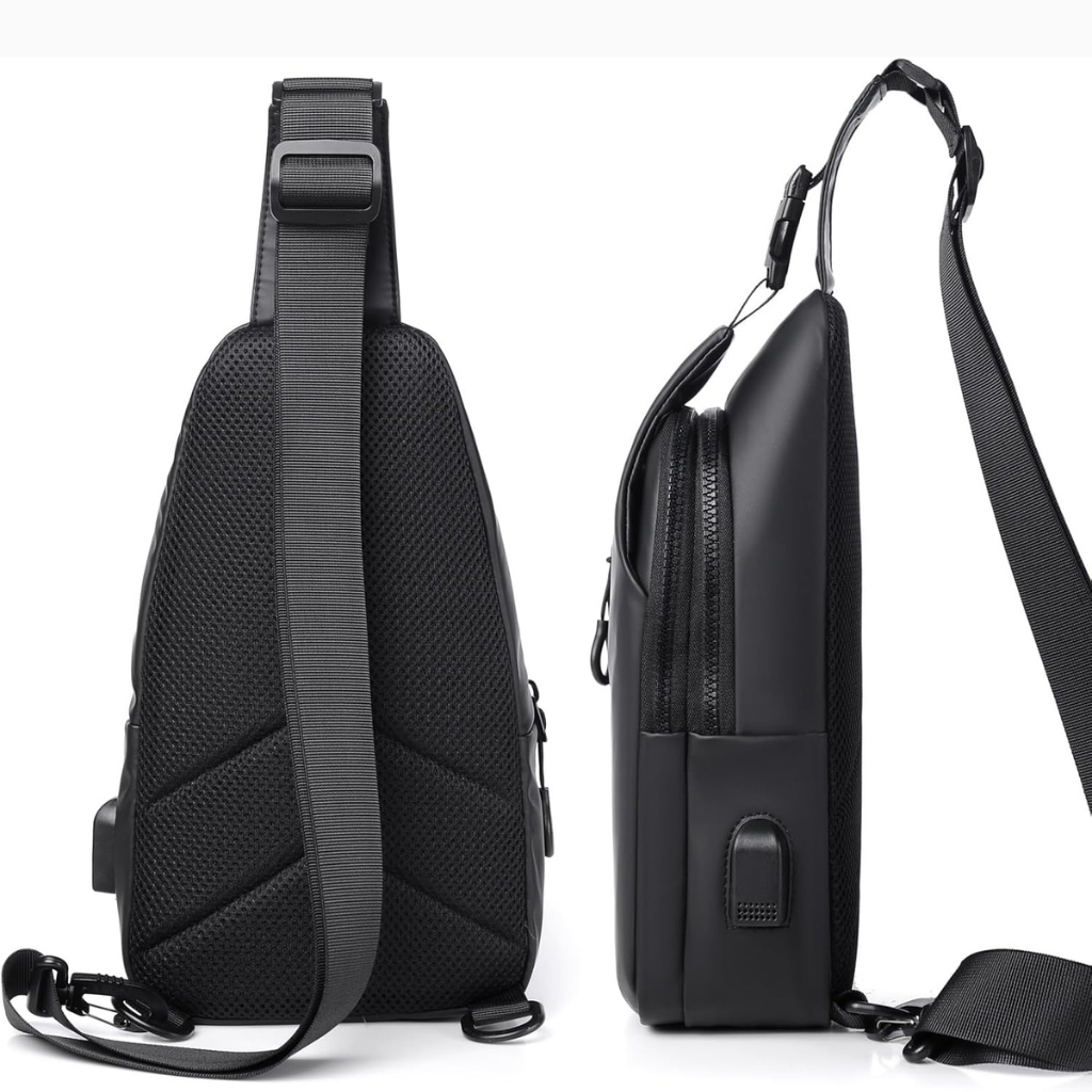 Táskás lopásgátló crossbody táska rejtett cipzárokkal és vízlepergető anyagból | 6+ rekesz útlevél/telefon számára | Biztonságos és kompakt