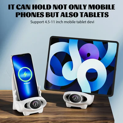 Wireless charger 15 W | Fast charging &amp; phone holder | With aromatherapy &amp; sound enhancement