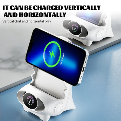 Wireless charger 15 W | Fast charging &amp; phone holder | With aromatherapy &amp; sound enhancement