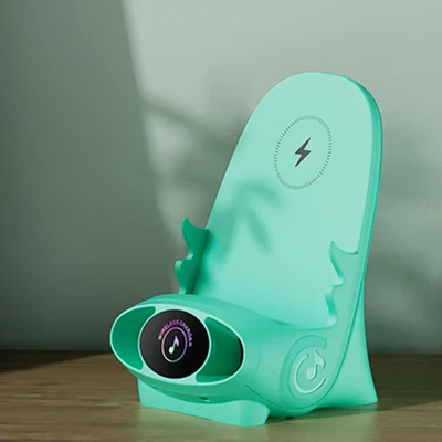 Wireless charger 15 W | Fast charging &amp; phone holder | With aromatherapy &amp; sound enhancement