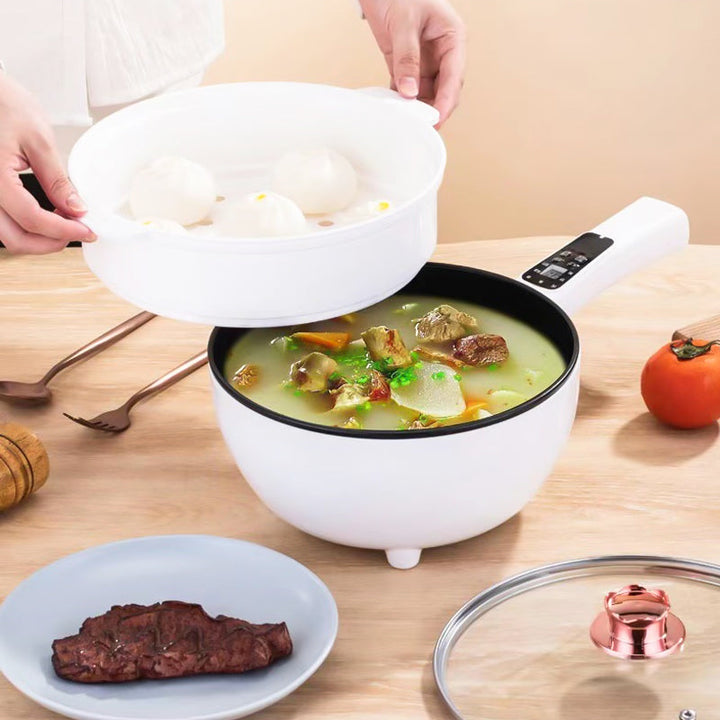 Elektrischer Multikocher 3–4 L | Braten, Schmoren, Dämpfen &amp; Kochen | Antihaft, Timer 1–12 h | Kompakt mit Warmhalten