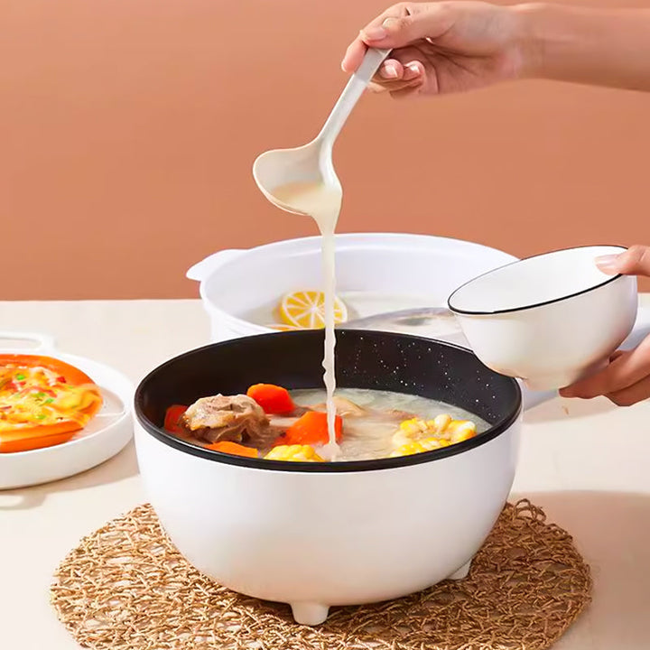 Elektrischer Multikocher 3–4 L | Braten, Schmoren, Dämpfen &amp; Kochen | Antihaft, Timer 1–12 h | Kompakt mit Warmhalten