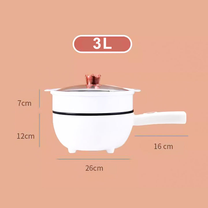 Elektrischer Multikocher 3–4 L | Braten, Schmoren, Dämpfen &amp; Kochen | Antihaft, Timer 1–12 h | Kompakt mit Warmhalten