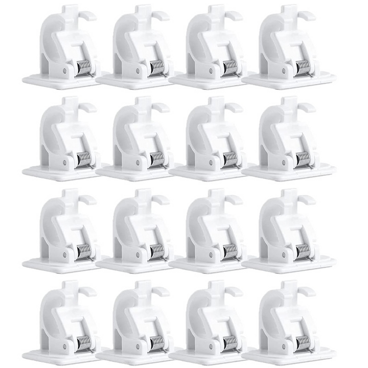 Self-adhesive curtain holders | nail-free hanging system | adjustable &amp; strong | 8kg load capacity