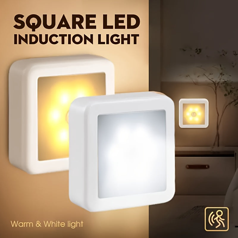 LED Nachtlicht mit Bewegungsmelder und PIR-Sensor | Kabellose Nachtlampe mit Batteriebetrieb für Flur, Schlafzimmer und Bad