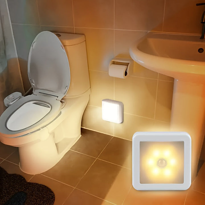 LED Nachtlicht mit Bewegungsmelder und PIR-Sensor | Kabellose Nachtlampe mit Batteriebetrieb für Flur, Schlafzimmer und Bad